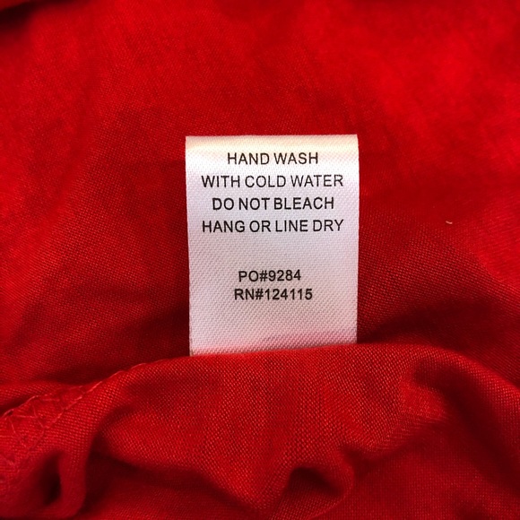 Elodie Red Flutter Sleeve Blouse with Lace Up Back Bow Detail - Picture 5 of 8